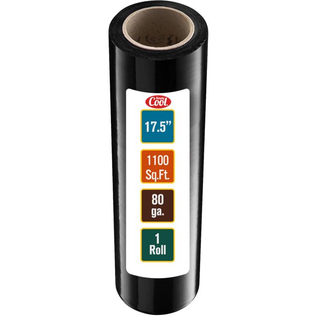 Simply Cool Rollo de envoltura retráctil de calibre 80 (20 micras), extra grueso, 17.5 pulgadas, 1100 pies cuadrados, calibre 80 (20 micras), para mover suministros, muebles, paletas, envoltura de plá