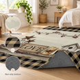 Black Brown Buffalo Check Hallway Washable Runner Rug 2x6 Rustic House ...