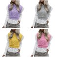thumbnail image 3 of DuoJiaJ Womens Sleeveless Knit Vest, Pullover Solid Color Casual Sweater Purple S, 3 of 7