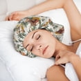 thumbnail image 5 of Hawaiian Style Green Coconut Tree Silk Bonnet for Sleeping Women Men, Adjustable Elastic Satin Bonnet Bonnet for Sleeping, Soft Similar Silk Curly Cuteness Hair Bonnet for Sleeping, 5 of 7