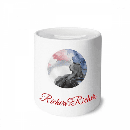 

Watercolor Ink Shading Rich and Rich Bank Saving Box Coin