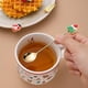 thumbnail image 5 of Gold 6cm Cucharas navideñas, cuchara agitadora de acero inoxidable, cuchara de té, cuchara de café con colgante navideño para decoración de vajilla de fiesta de Navidad, 6 unidade, 5 of 5