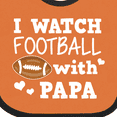 thumbnail image 4 of Inktastic I Watch Football with My Papa Boys Baby Bib, 4 of 4