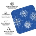 thumbnail image 3 of Yiaed Compass Print Leather Coasters for Drinks - Cup Coasters Coffee Table Kitchen Table Bar, Home & Office Gifts Handmade Drink Coasters-Square, 3 of 6