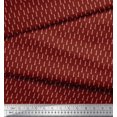 thumbnail image 3 of Soimoi Tissu Popeline de Coton Rouge, Décor Nautique, Tissu Imprimé, Largeur 56 Pouces, 3 of 3