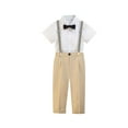 thumbnail image 4 of Chbgutlmr Toddler Baby Clothes Suits Pants for Boys Kids Pleated Button High Waist Formal Dress Trousers, 4 of 4