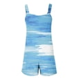 thumbnail image 4 of GZWYHT Jumpsuits for Women Overalls for Women Women's Workwear Shorts Fashionable Sleeveless Holiday Jumpsuit Rompers for Women Womens Rompers for Summer Sky Blue 3XL, 4 of 7