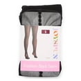 thumbnail image 2 of Joyspun Women's Dot Back Seam and Opaque Tights, 2-Pack, Sizes S to 3XL, 2 of 4