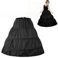 thumbnail image 2 of QUOTAY Childrens 3 Petticoat Underskirt for Formal Dress and Gowns Flower Girl Age 6-7 Years Flower Girl Dress 03_Black,One Size, 2 of 3