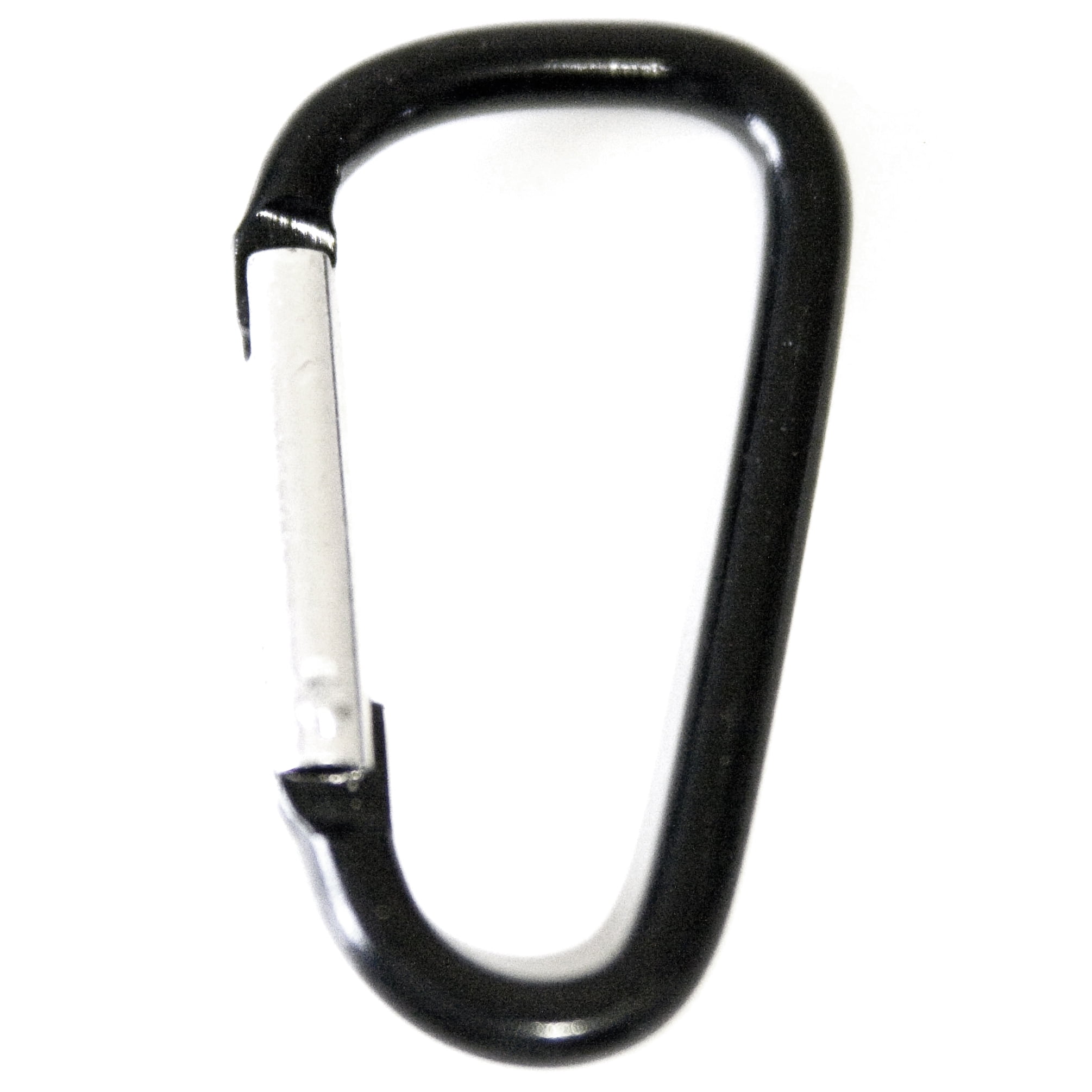 100 pcs - 1-7/8 inch Assorted Aluminum Carabiner D Shape Round Edge, Keychain Clip, Spring Snap Key Chain Clip Hook