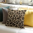 thumbnail image 3 of BANET Throw Pillow Cover Leopard Print Pattern Safari Wild Animal Theme Pattern Leo Skin Decor Lumbar Pillow Case Cushion for Sofa Couch Bed Standard Queen 12x12in, 3 of 5