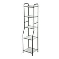 thumbnail image 5 of Mainstays Matte Black Steel 5-Shelf Bathroom Storage Tower Unit, 5 of 20