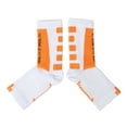 thumbnail image 1 of Calcetines deportivos para el talón, protección del tobillo, soporte para la manga del pie, calcetines de compresión para el talón para atleta, blanco y naranja, 1 of 8