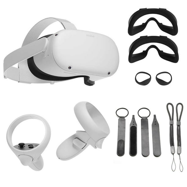 Oculus Quest 2 All-In-One VR Headset 64 GB - Quest 2 Fit Pack and Mazepoly  Knuckle Strap Included