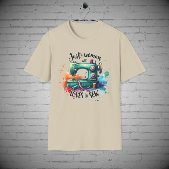 Just a Woman who Love to See T-Shirt, Love to Sew tee, Sewing Gift