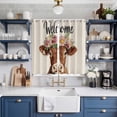 thumbnail image 2 of Spring Cow Kitchen Curtains 63 Inch Length, Botanical Blossom Motif Country Florals Grommet Top Bedroom Living Room Curtains, Light Filtering Cafe Curtain Drapes 2 Panels Set 84''x63'', 2 of 9