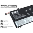 thumbnail image 4 of Replacement Battery for Lenovo 01AV463 ThinkPad L14 2nd Gen-20X1 L490-20Q6 L480-20LS SB10K97610 L17M3P53, 4 of 6
