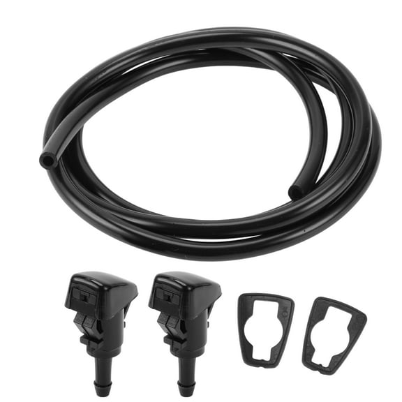 Unique Bargains Windshield Washer Nozzle Front With 2 Pcs Gasket,1.2 Meter Fluid Hose No.5160308AA for Dodge Grand Caravan 2008-2020 Black