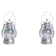 thumbnail image 1 of Guardoinrt Lantern LED Oil Lamp Table Porch Winery Cabin Light Silver 2Set, 1 of 6