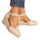 thumbnail image 3 of WILLBEST Sandalias Casuales Para Mujer, Sandalias De Plataforma Con Cuña De Lino, Sandalias De Cuña Transpirables Con Hebilla Trenzada Versátiles A La Moda, 3 of 9