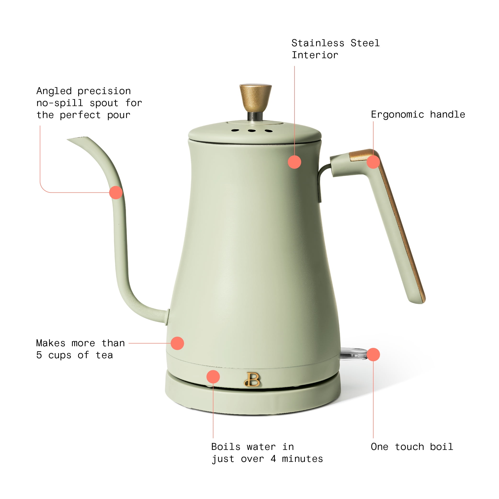 Bistro Gooseneck Electric Water Kettle 1L – Black Rifle Coffee Company