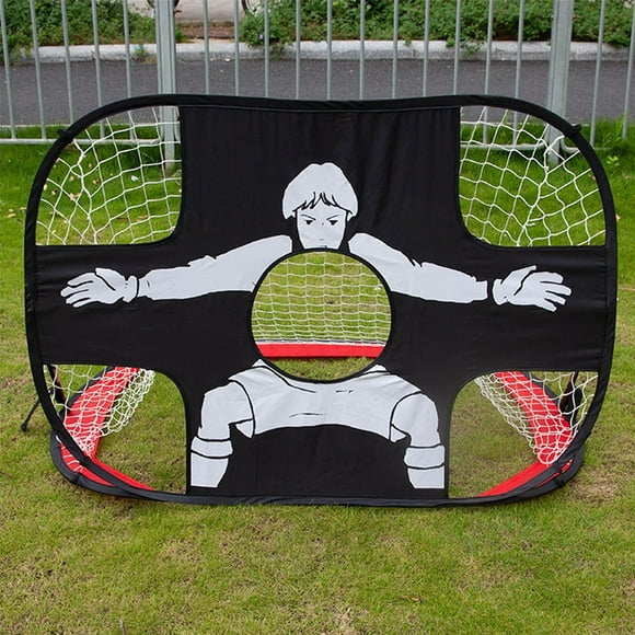 2 in 1 Pop Up Kids Soccer Goal Indoor/Outdoor Soccer Target Net for Improving Passing and Shooting Accuracy for Backyard Indoor Outdoor Sports