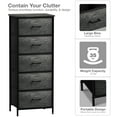 Sorbus Tall Fabric Storage Dresser Stand Up Tower of Drawers for