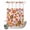 Red, variant on No Hook Shower Curtain, Bohemia Floral Shower Curtains for Bathroom with See Through Top Window, Vintage Orange Pink Flowers Boho Style Beige Waterproof & Washable Bath Curtain Stall 48"x72"
