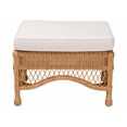 thumbnail image 2 of bali & pari Brooklyn Bohemian Light Honey Braided Rattan Ottoman Stool, 2 of 8