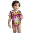 thumbnail image 2 of Yiaed Colorful Tie Dye Stained Glass 3 Print Infant Climbing Short Sleeve Onesie One-Piece Baby Bodysuit Clothes 0-12 Months -12 Months, 2 of 6