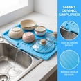 thumbnail image 5 of Aemutady Large Kitchen Plastic Draining Board for Sink Side, 17.7"x12.4" Quick-Drain Ridges Dish Rack, Spacious Countertop Tray, 5 of 6