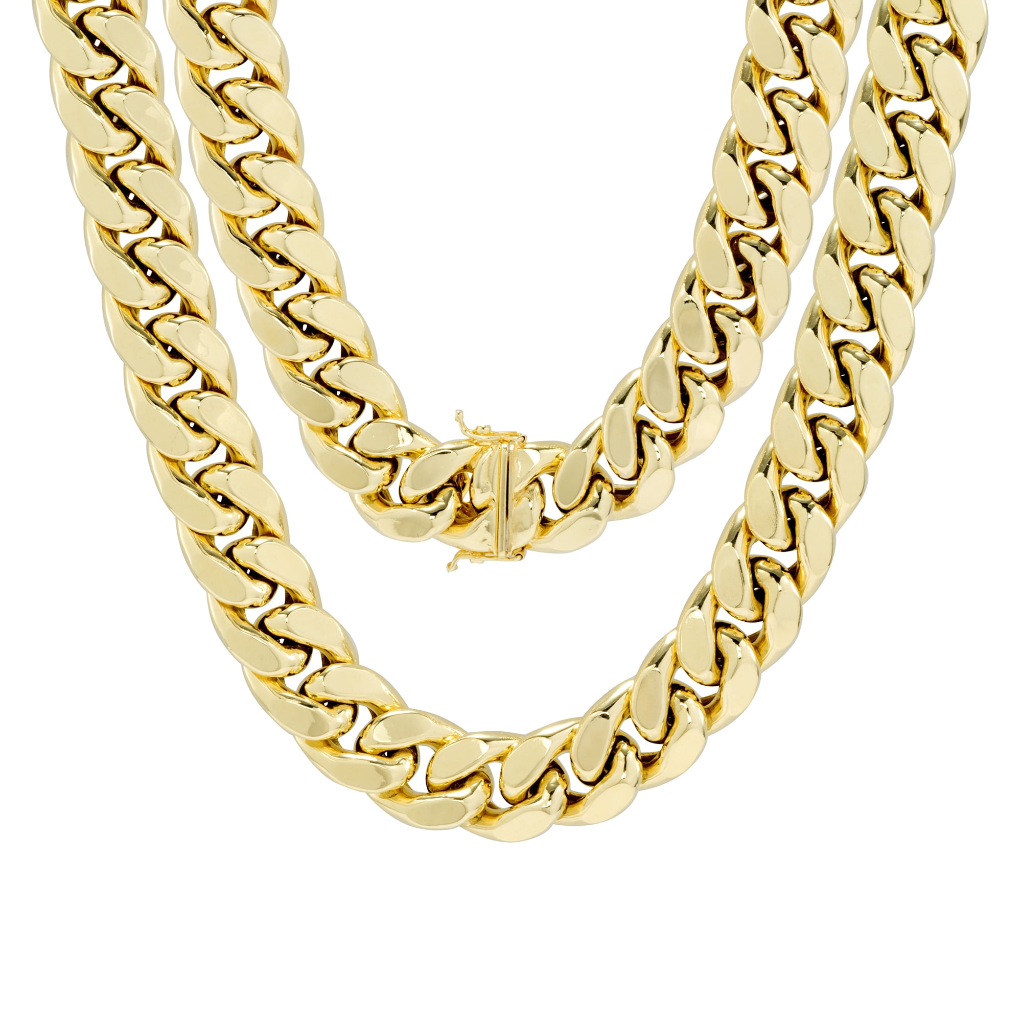 Mia Diamonds 10k Yellow Gold 1.8mm Diamond-Cut Cable Chain Necklace