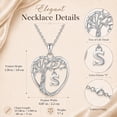 thumbnail image 4 of Heshpaws Heart Tree of Life Necklace Custom Initial Letter Pendant Jewelry for Women, Gift for Mom Daughter Wife, 4 of 6
