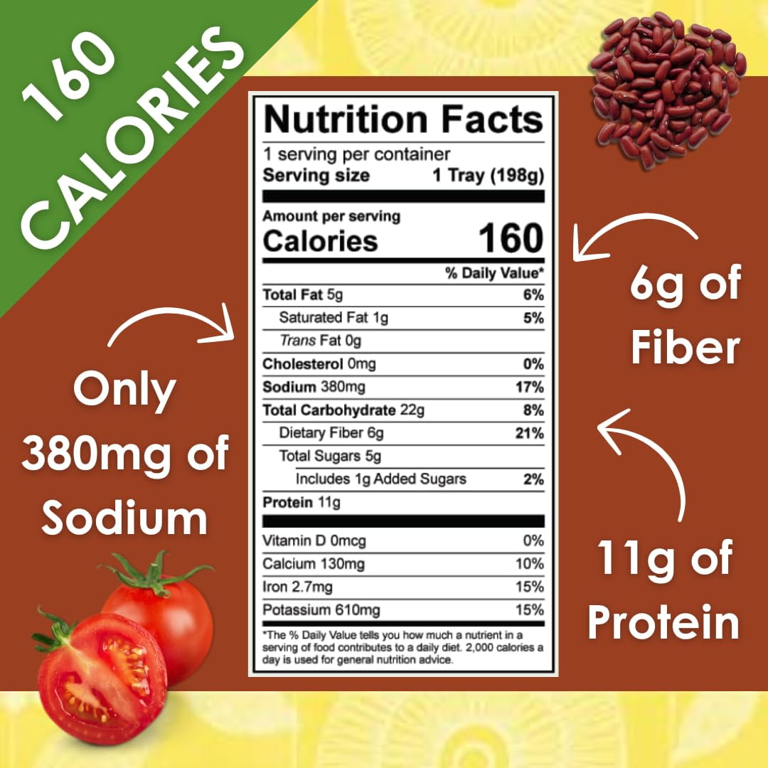 Miss Olives Pasta Fagioli Microwavable Lower Sodium Healthy Ready Meal, 7 ounce (Pack of 12)