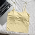 thumbnail image 6 of Women's Adjustable Strap Camisole Tank Top with Built-in Padded Bra, One Size Silky Stretch Sleeveless Cami, Seamless Daily Layering Home Lounge Top for Women 40-70kg, 6 of 7