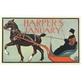 thumbnail image 2 of Edward Penfield 24x16 Black Ornate Framed Double Matted Museum Art Print Titled: Harper's, January (1899), 2 of 5