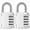 Silver, variant on 2PCS red code lock, used for waterproof padlock of 4-position outdoor lockers, suitable for schools, gymnasiums, sports venues, fences, tool boxes, gates, boxes, outdoor and buckle storage.