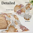 thumbnail image 3 of Geometric Flower Pillow Covers 12"x20", Vintage Country Floral Orange Grey on Linen Soft Brushed Microfiber Breathable Throw Pillow Covers, Decorative Pillowcase with Zipper for Couch Sofa Bedroom, 3 of 9