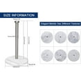 thumbnail image 2 of Standing Paper Towel Holder, Kitchen Countertop Paper Towel Dispenser for Standard and Jumbo Rolls, Bathroom Tissue Holder with Weighted Marble Base, Stainless Steel, No Assembly Required, 2 of 6