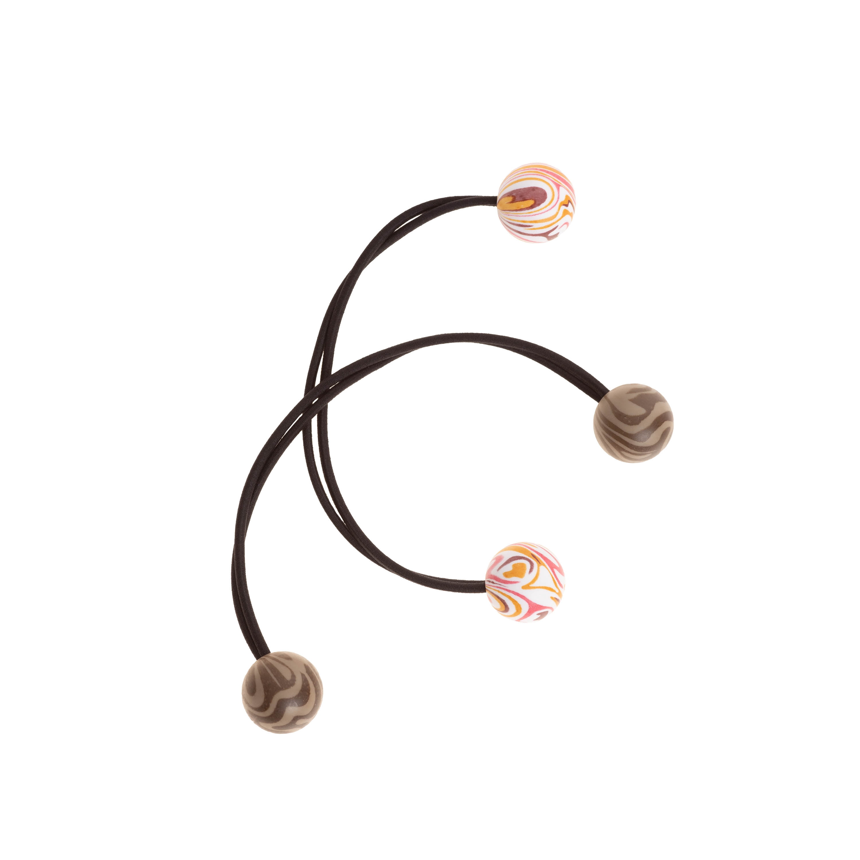 Goody Tru X Let It Happen Ouchless® Twin Bead Elastics Brown, 2 CT