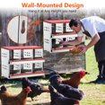 thumbnail image 6 of Chicken Nesting Boxes for Laying Eggs, 6 Compartment Metal Roll Out Away Nesting Boxes for Hens, Nesting Gift Boxes for Chickens Duck Poultry, Heavy Duty Chicken Coop with Perch, 6 of 9