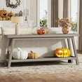 thumbnail image 3 of Tribesigns 70.9" Farmhouse Console Table: 2-Tier Wood Entryway Table, Grey, 3 of 8