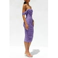thumbnail image 4 of PRETTYGARDEN Women's Summer Off The Shoulder Dresses Sleeveless Ruched Fitted Cocktail Party Club Midi Bodycon Dress, 4 of 8