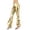 Gold, variant on Women's Metallic High-Waisted Flare Pants, Shiny Leather Tiered Ruffle Hem Bootcut Trousers, Stage Performance & Party Wear, 9 Colors, Sizes S-3XL