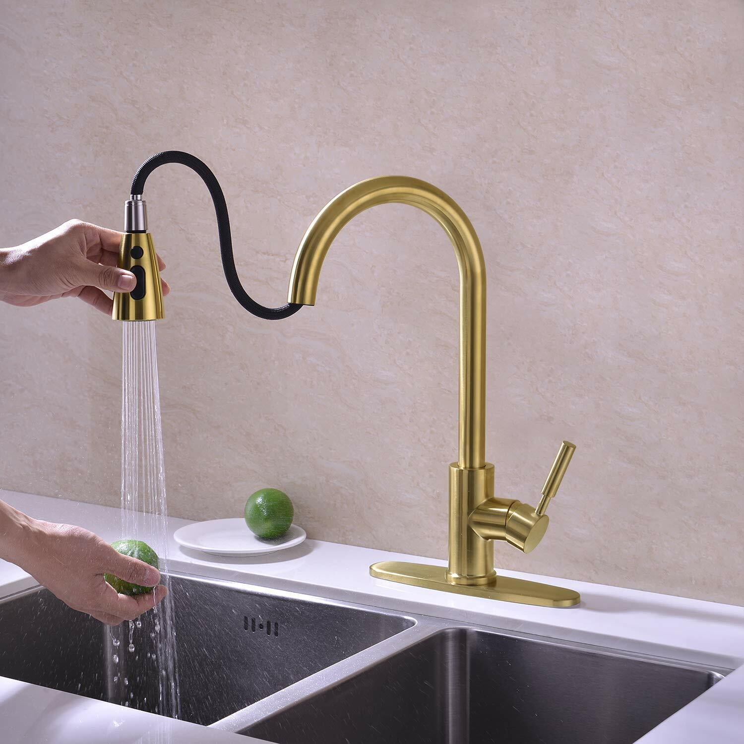 XOXO luxury kitchen faucet head quality copper brush nickel exports  atomization pull out kitchen sink faucets Mixer tap 83034