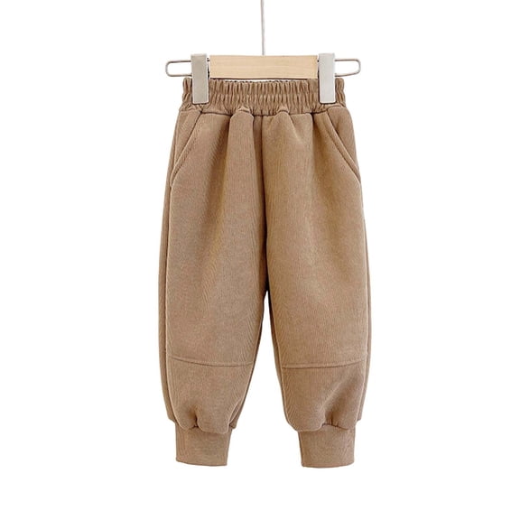 Klisyaur Girls Boys Sweatpants Elastic Waist Joggers Casual Loose Fleece Fall Winter Sweat Pants with Pockets