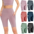 thumbnail image 3 of Pantalones cortos de yoga para mujer con bolsillos Levantamiento de glúteos Cintura alta Secado rápido, 3 of 8
