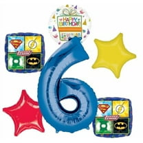 Justice League 6th Birthday Party Supplies Balloon Bouquet Decorations