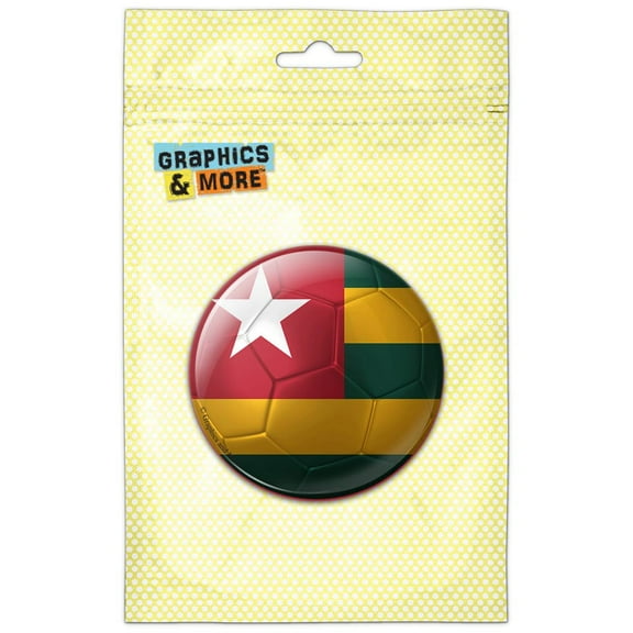 Togo Flag Soccer Ball Futbol Football Pinback Button Pin Badge