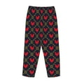 thumbnail image 5 of Naloa Red Rooster Print Women’s Ultra-Soft Comfy Pajama Lounge Pants with Pockets & Drawstring, 5 of 8